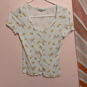 Kids short sleeve floral top